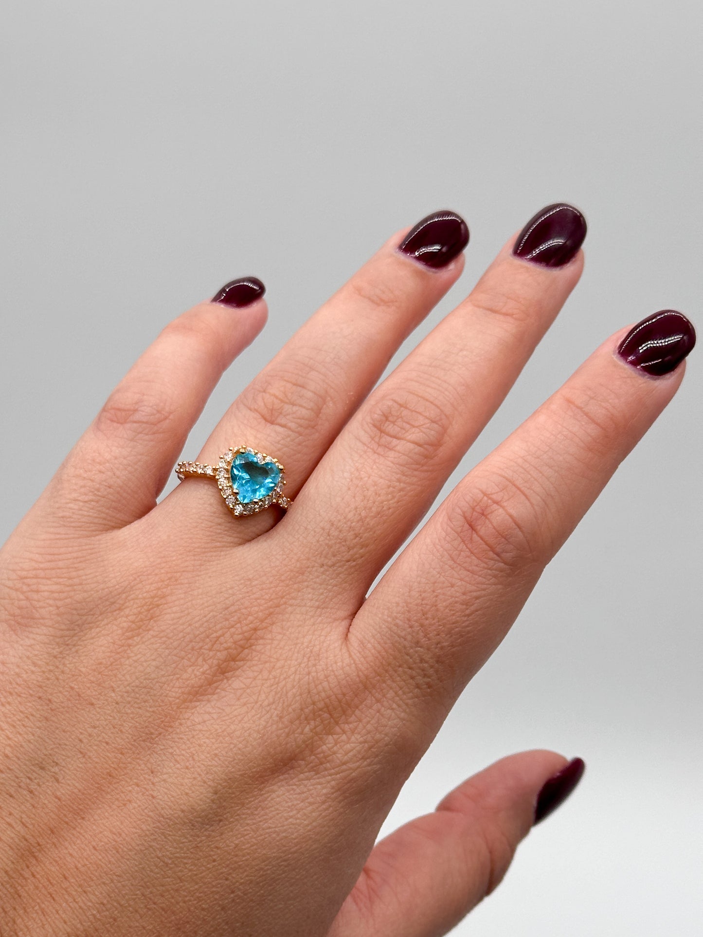 ANELLO CUORE CELESTE