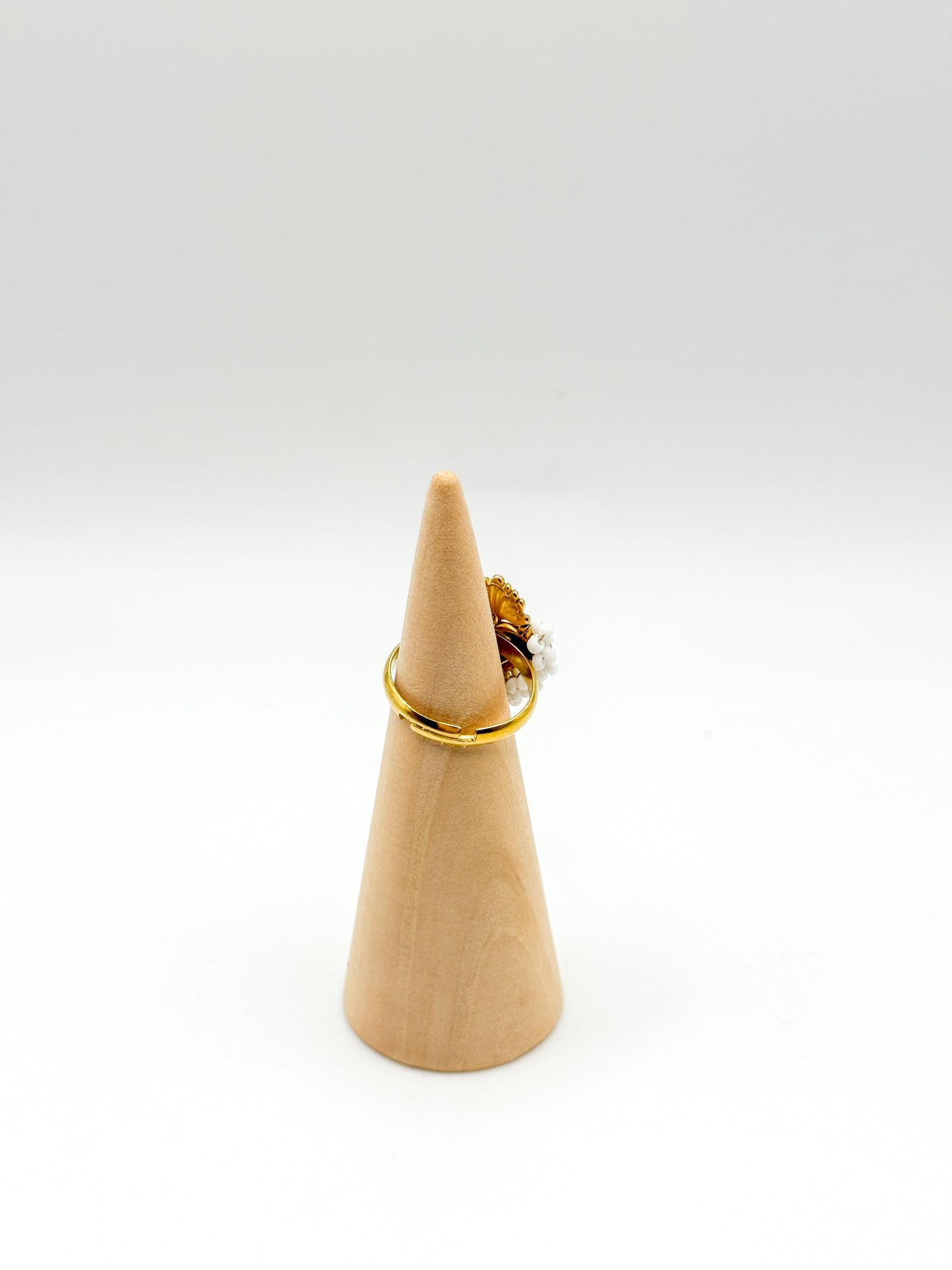 ANELLO CUORE SACRO PERLINE
