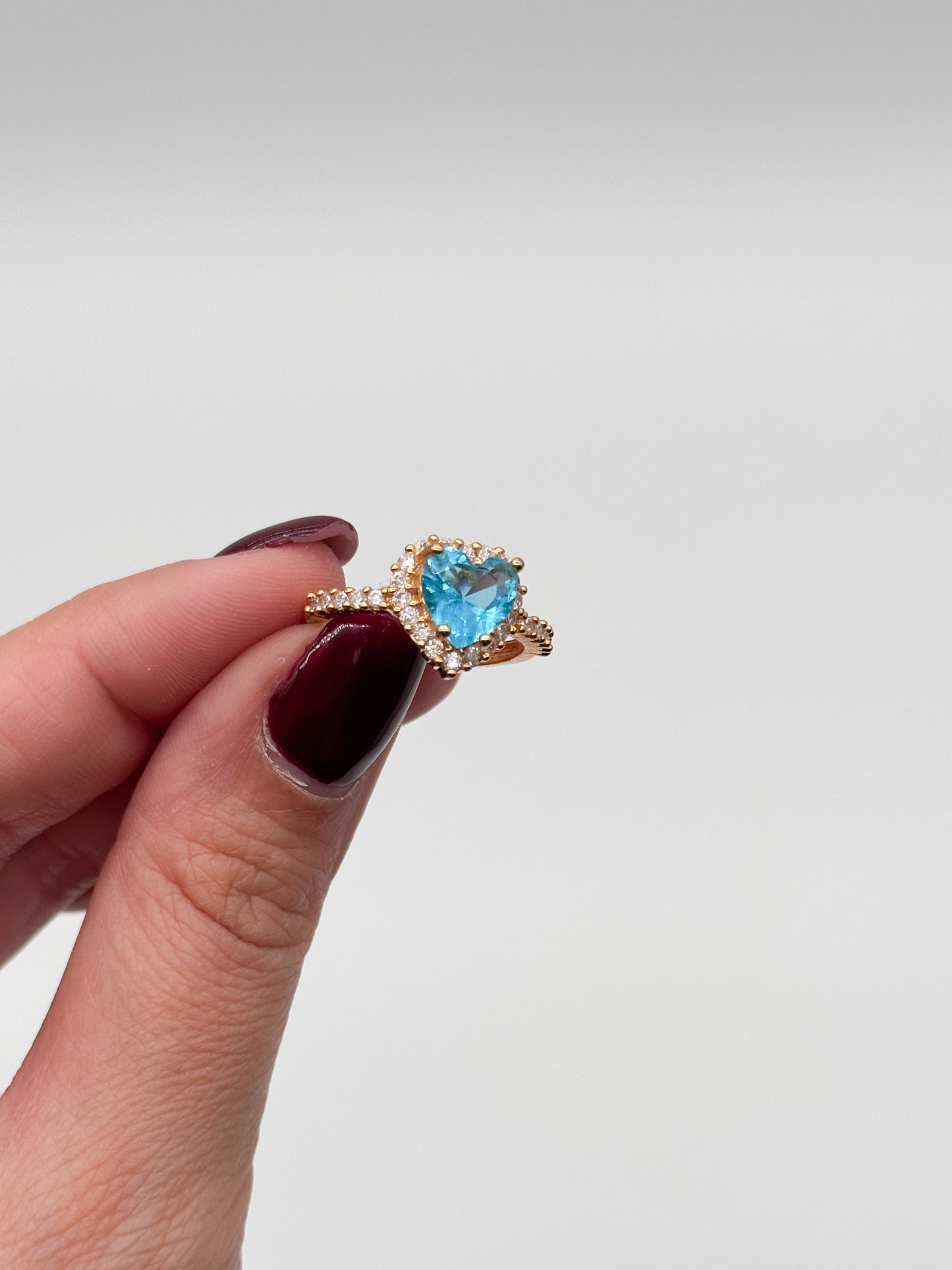 ANELLO CUORE CELESTE