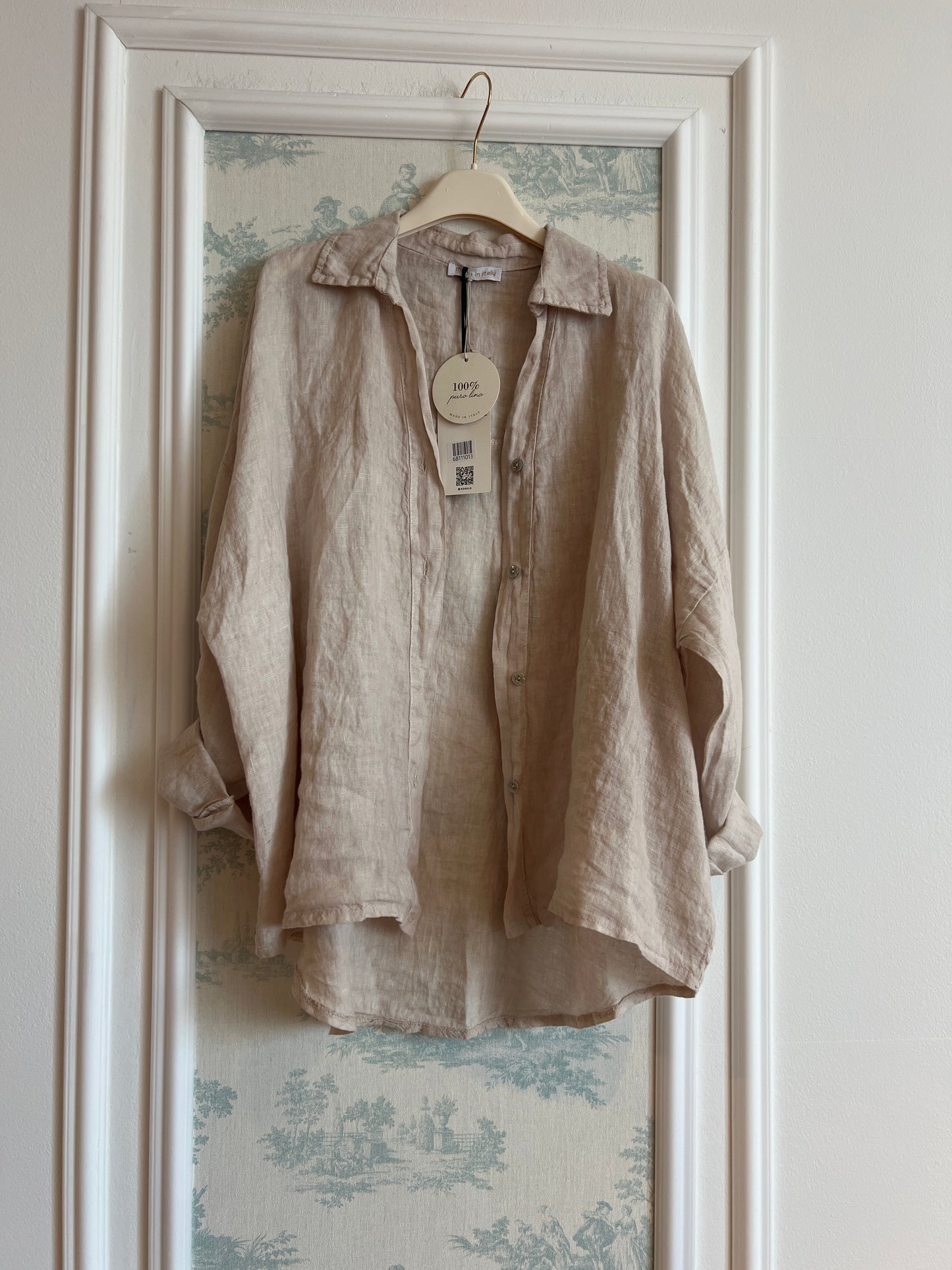 Camicia Lino beige Lucy