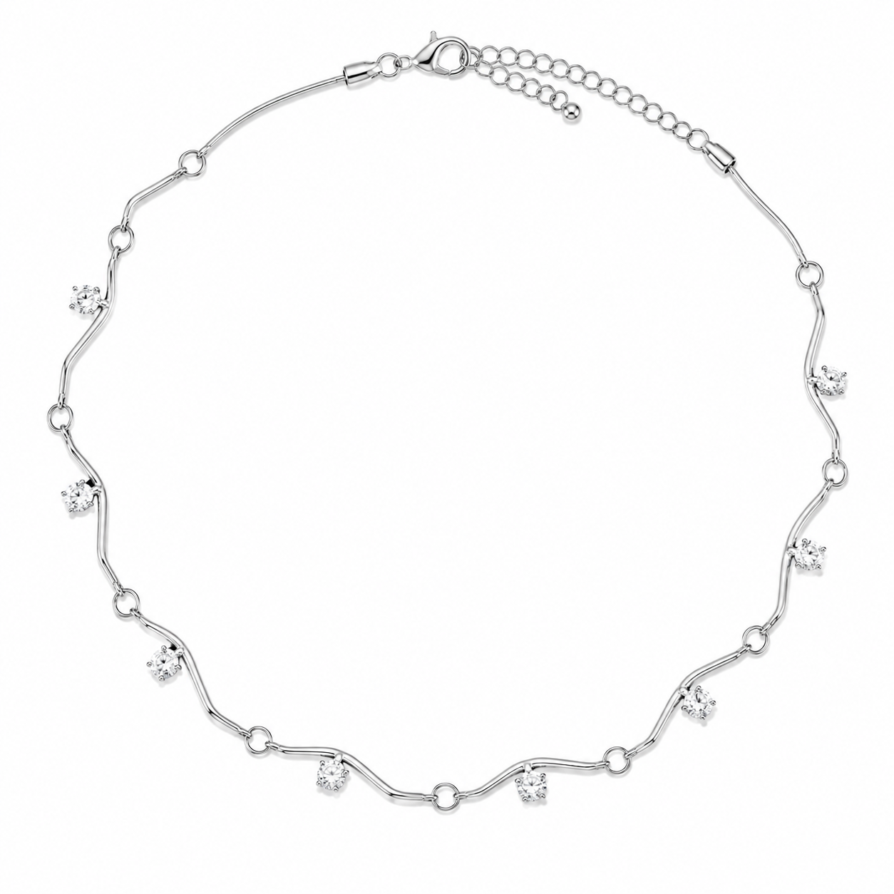 COLLANA ONDINA CON ZIRCONI