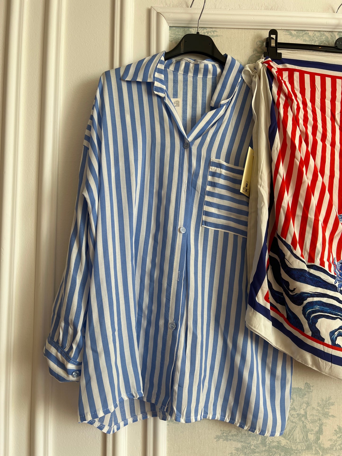 Camicia righe celesti mary