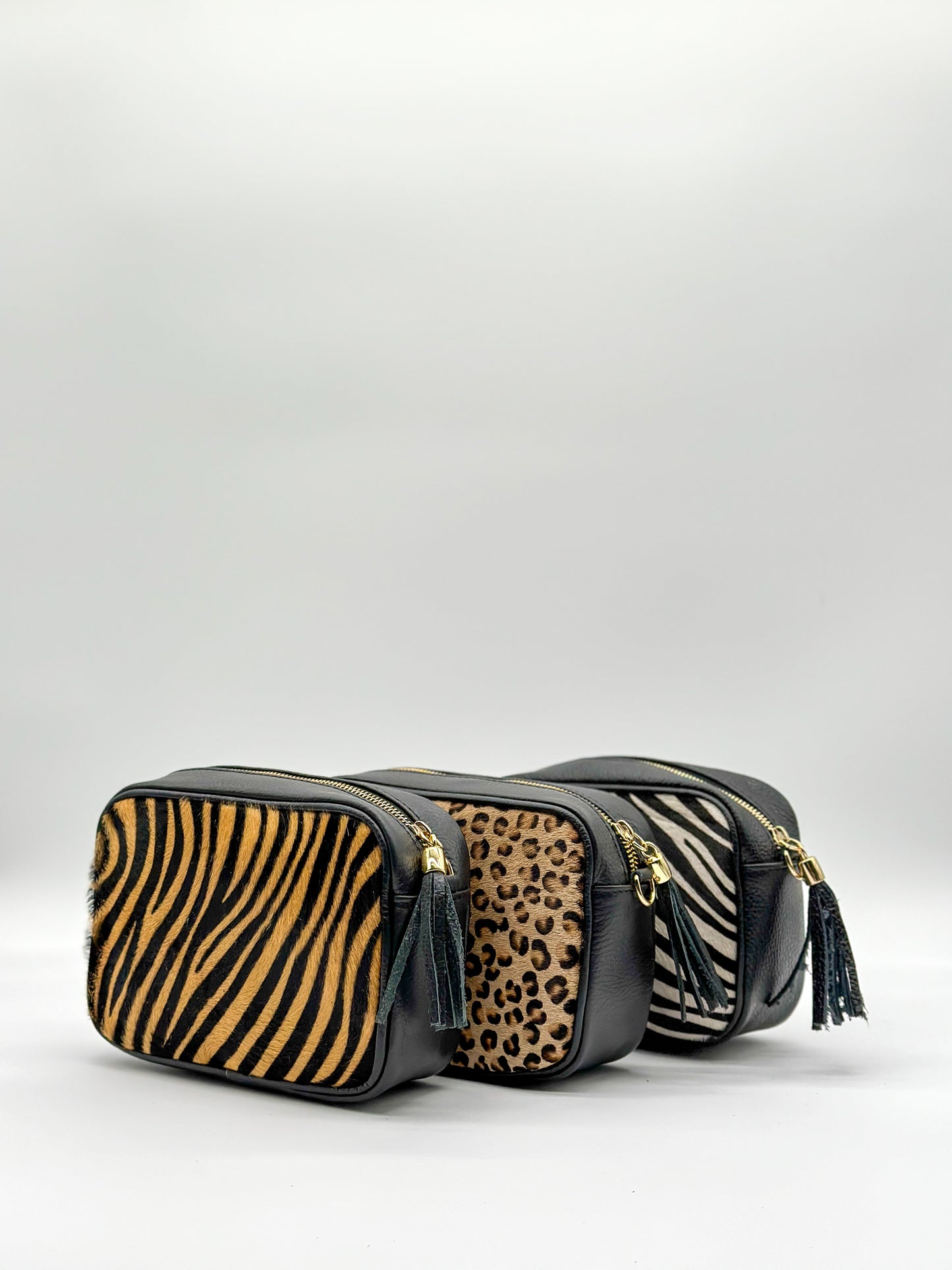 BORSA CAMILLA ZEBRATA beige e nera