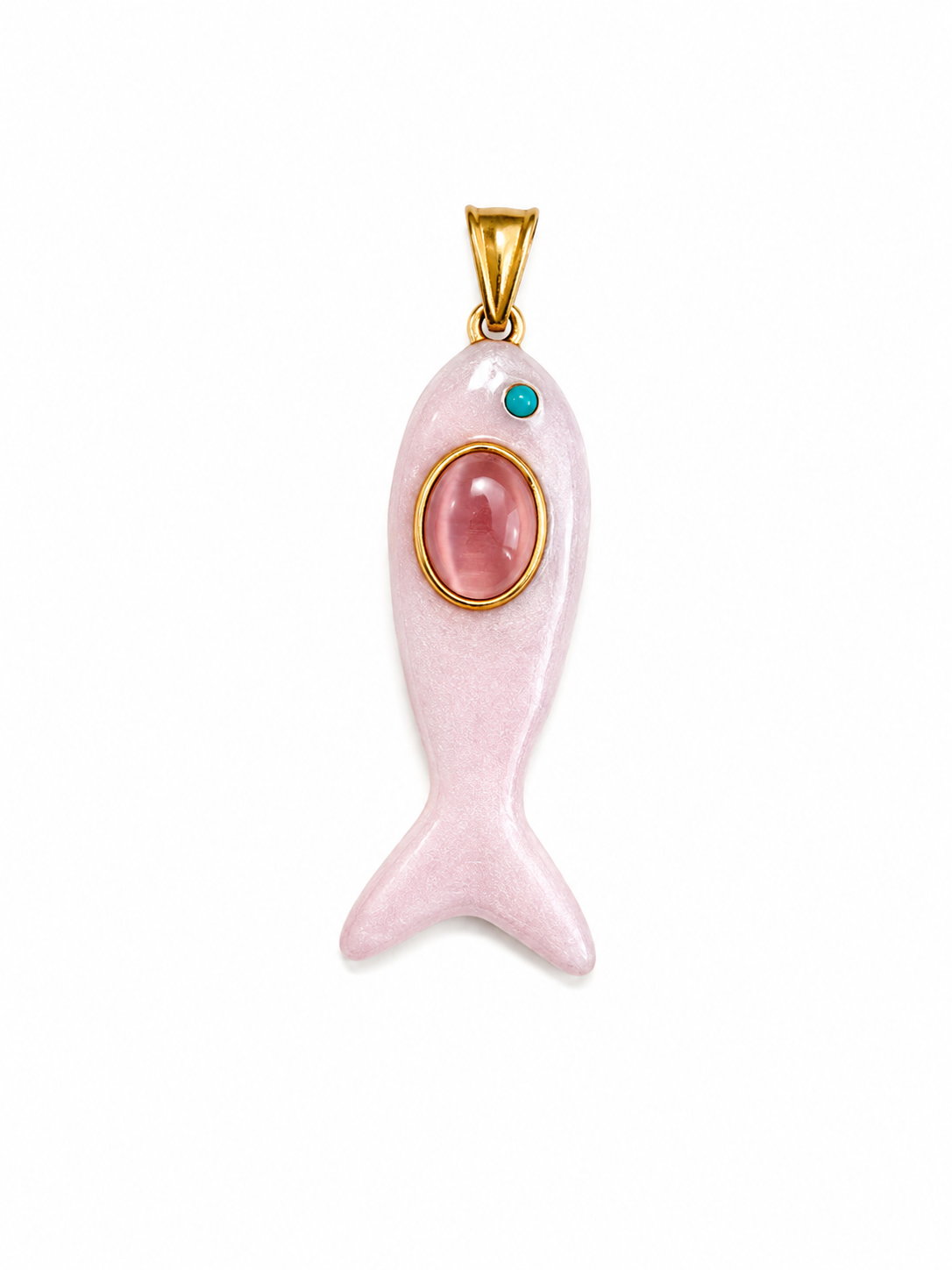 CIONDOLO PESCE ROSA