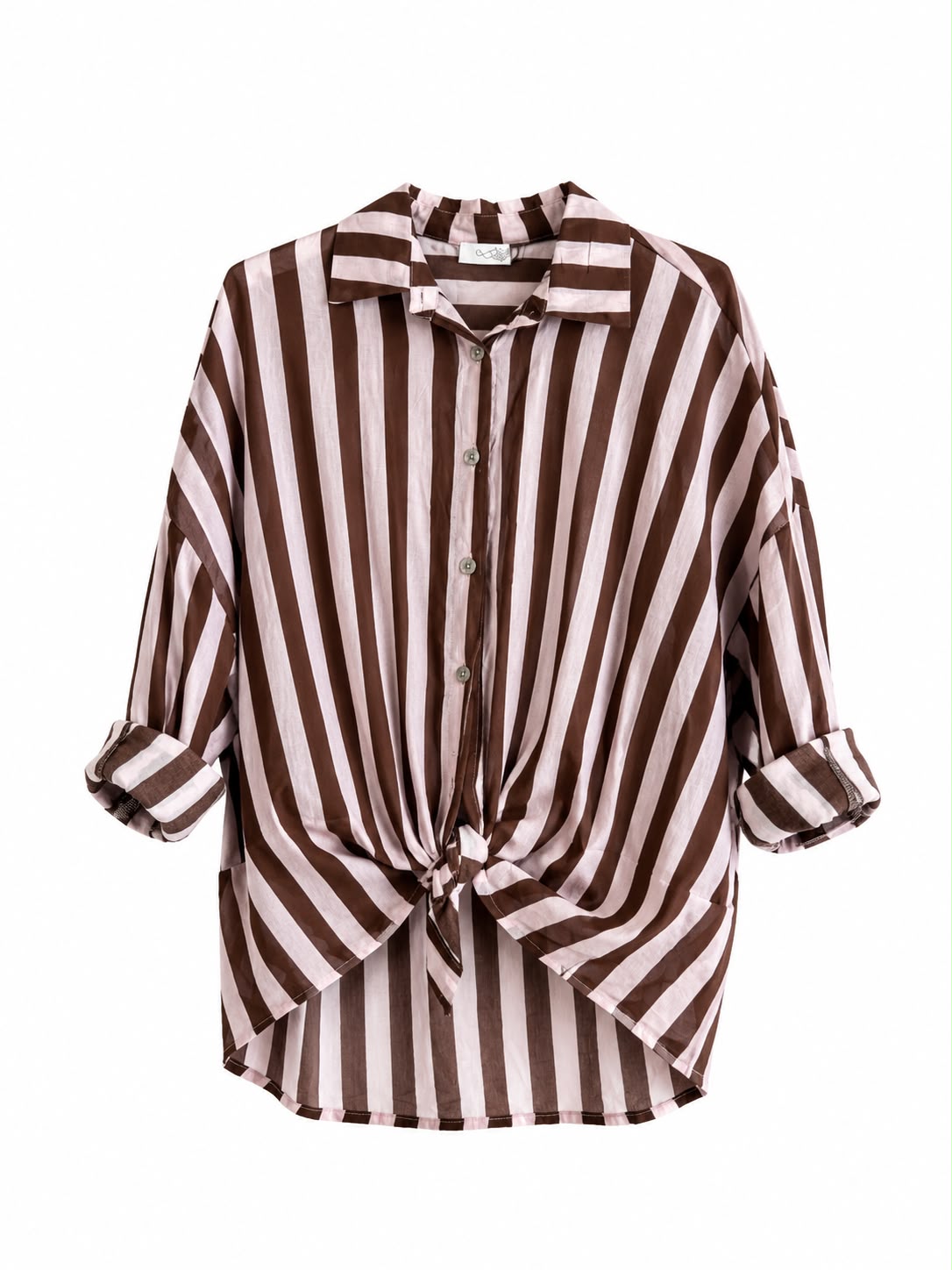 CAMICIA RIVIERA ROSA E MARRONE
