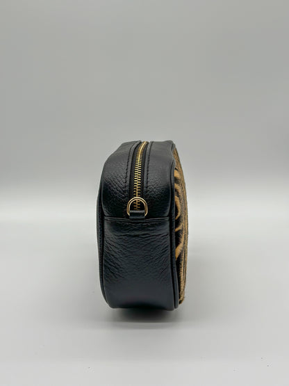 BORSA CAMILLA ZEBRATA beige e nera