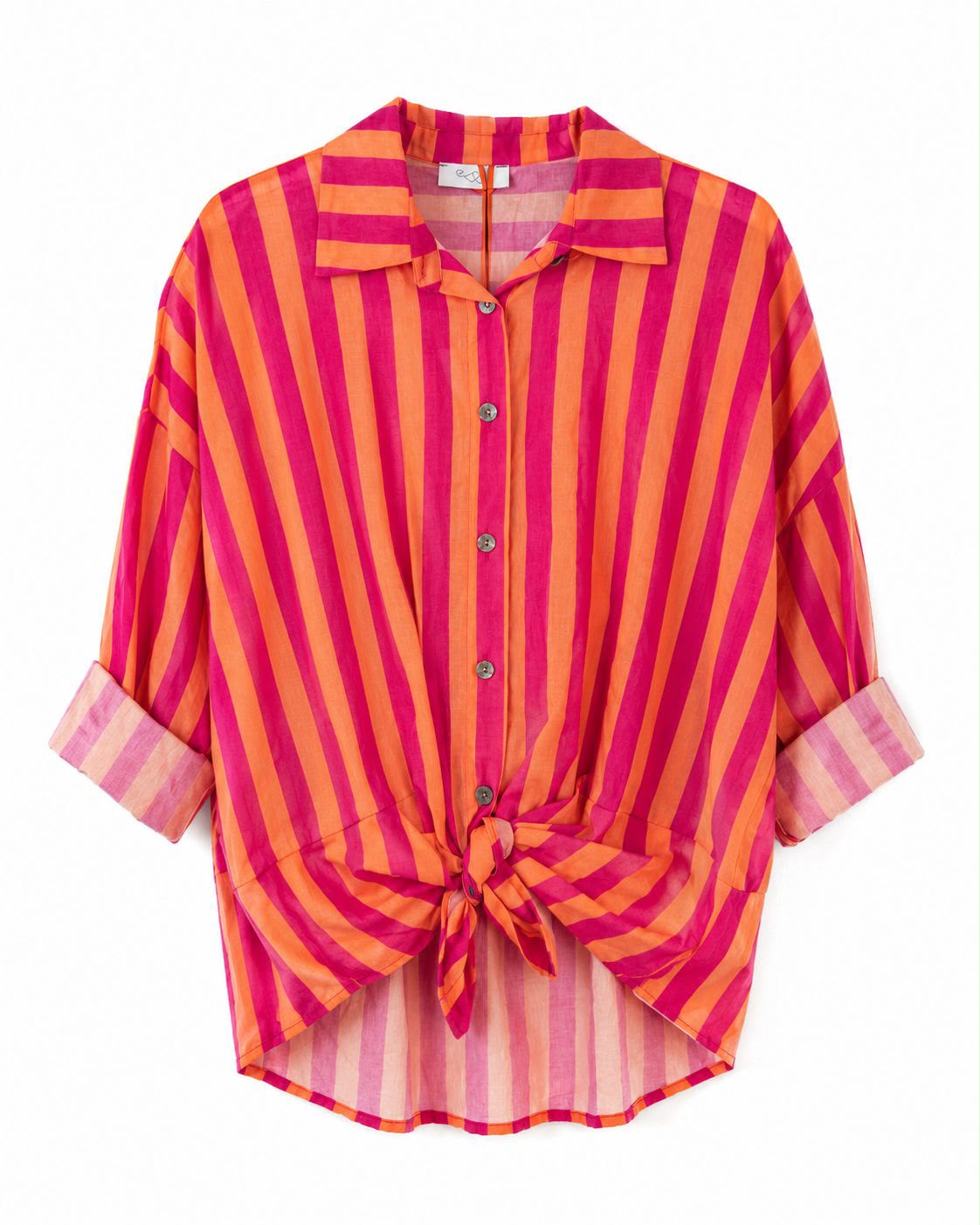 CAMICIA RIVIERA arancio e fucsia