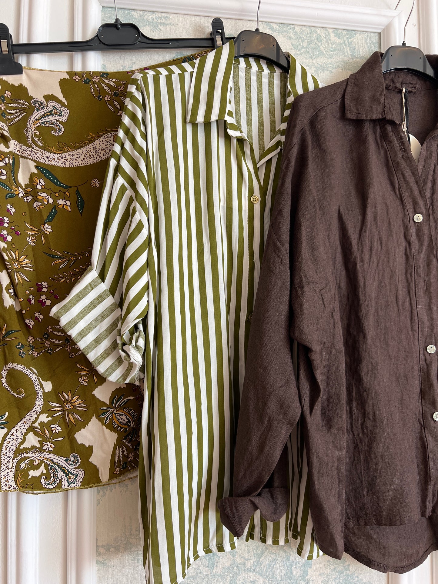 Camicia verde righe
