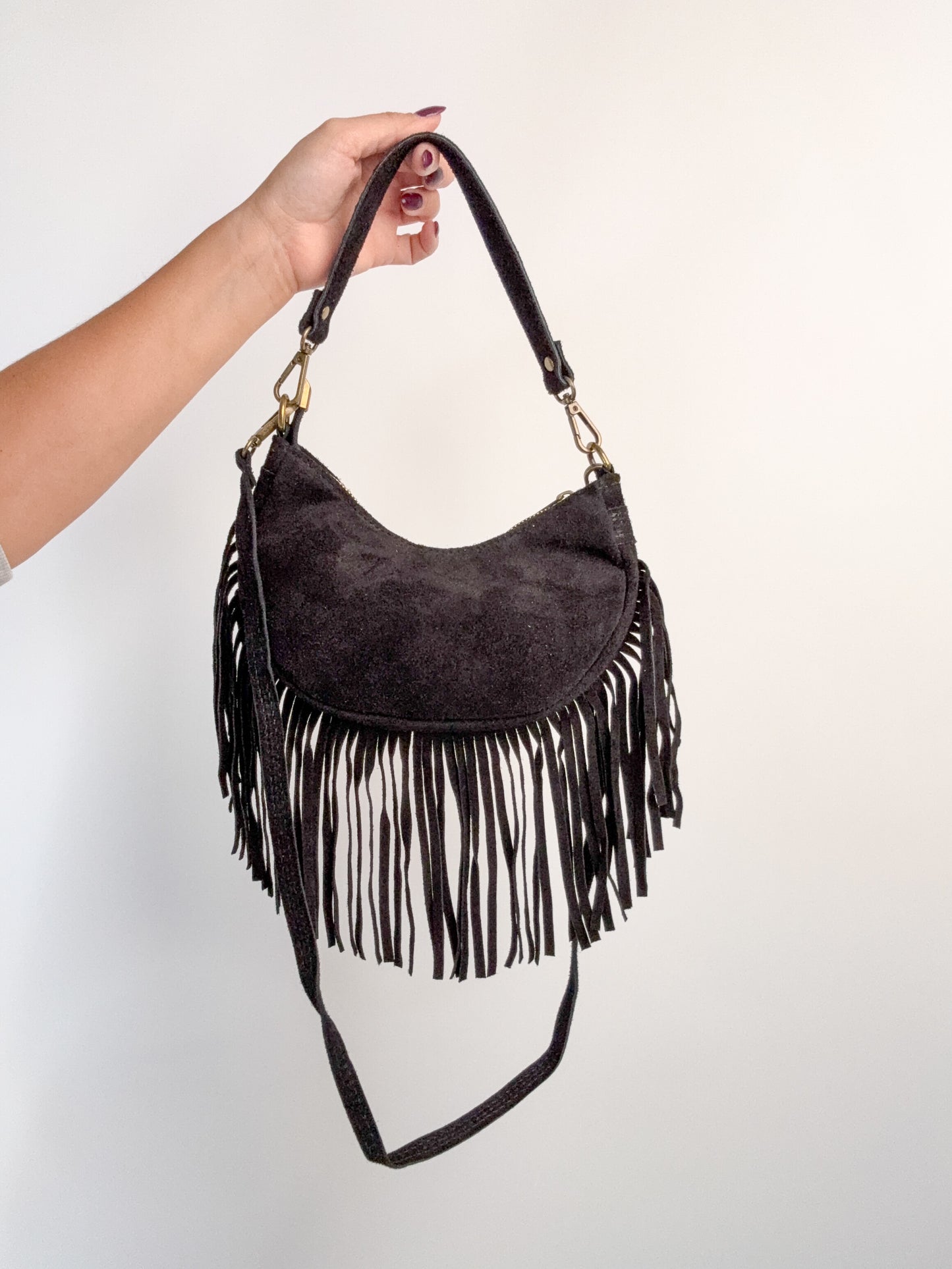 BORSA CAMOSCIO VERA PELLE