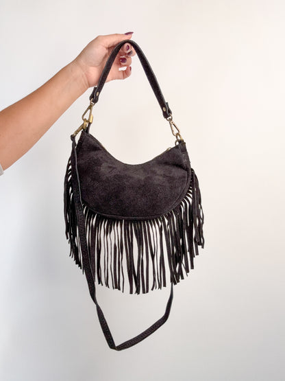 BORSA CAMOSCIO VERA PELLE