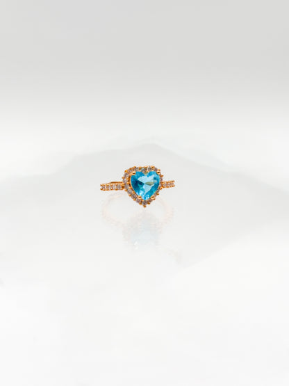 ANELLO CUORE CELESTE