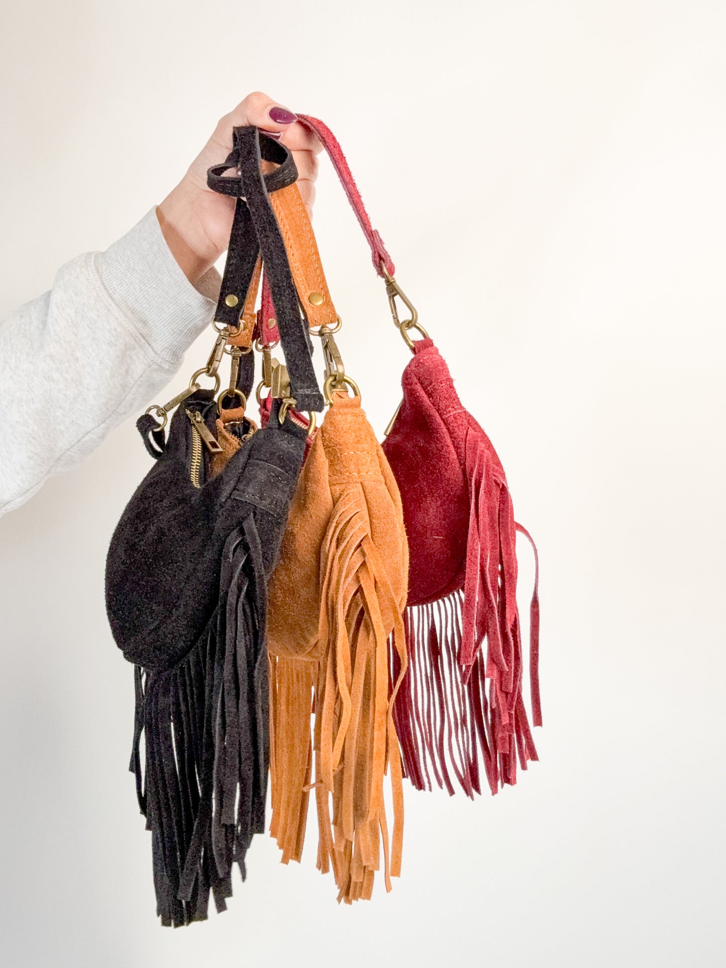 BORSA CAMOSCIO VERA PELLE