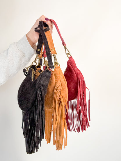 BORSA CAMOSCIO VERA PELLE