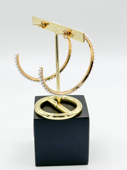 ORECCHINI CERCHIO PERLINA gold