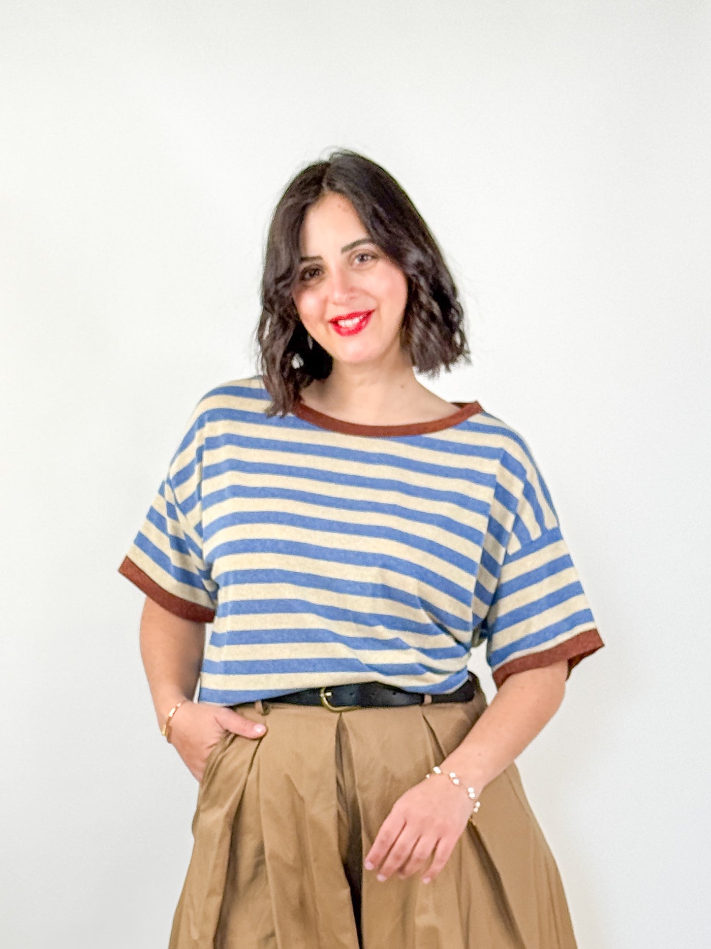 T-SHIRT RIGHE LUREX