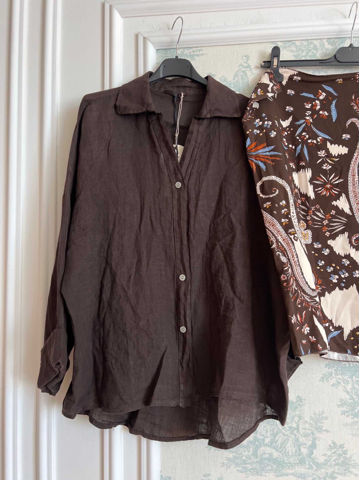 Camicia Lino marrone Lucy