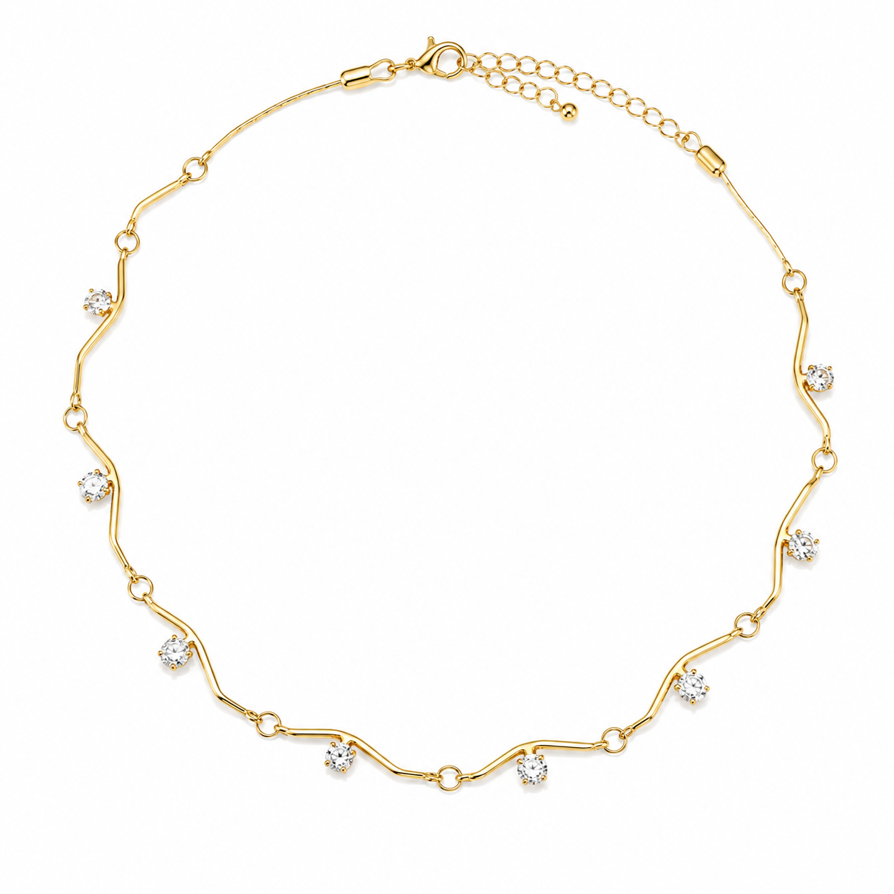 COLLANA ONDINA CON ZIRCONI