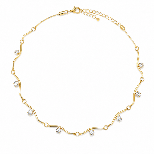 COLLANA ONDINA CON ZIRCONI