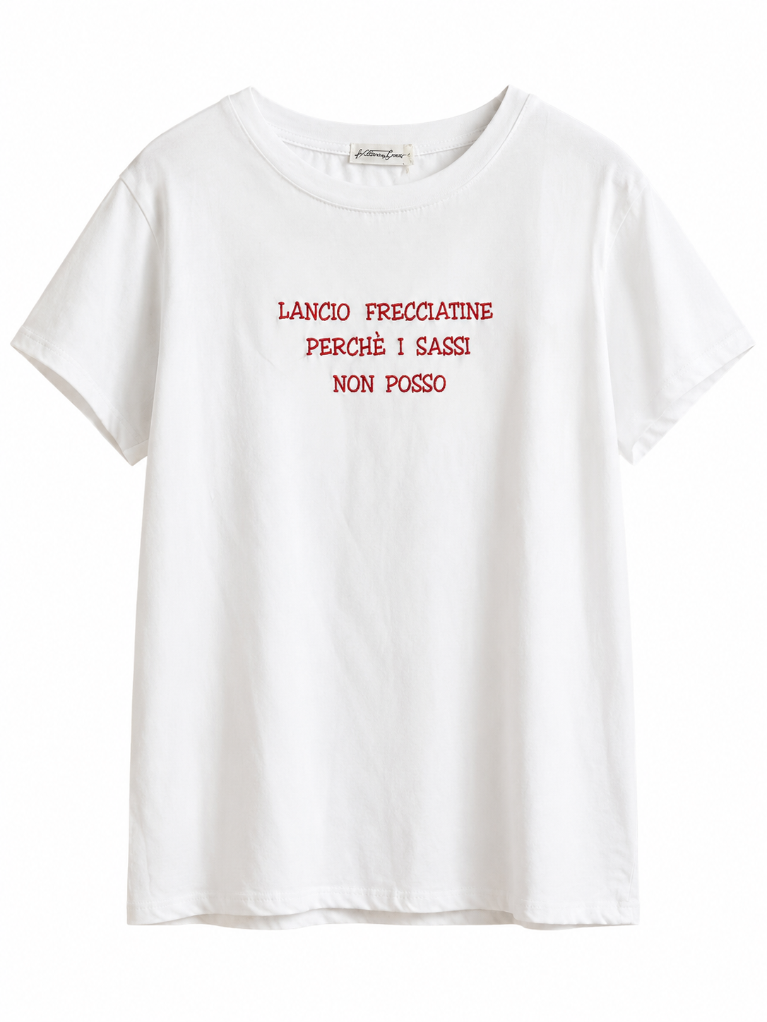 T-SHIRT lancio frecciatine perché sassi non posso