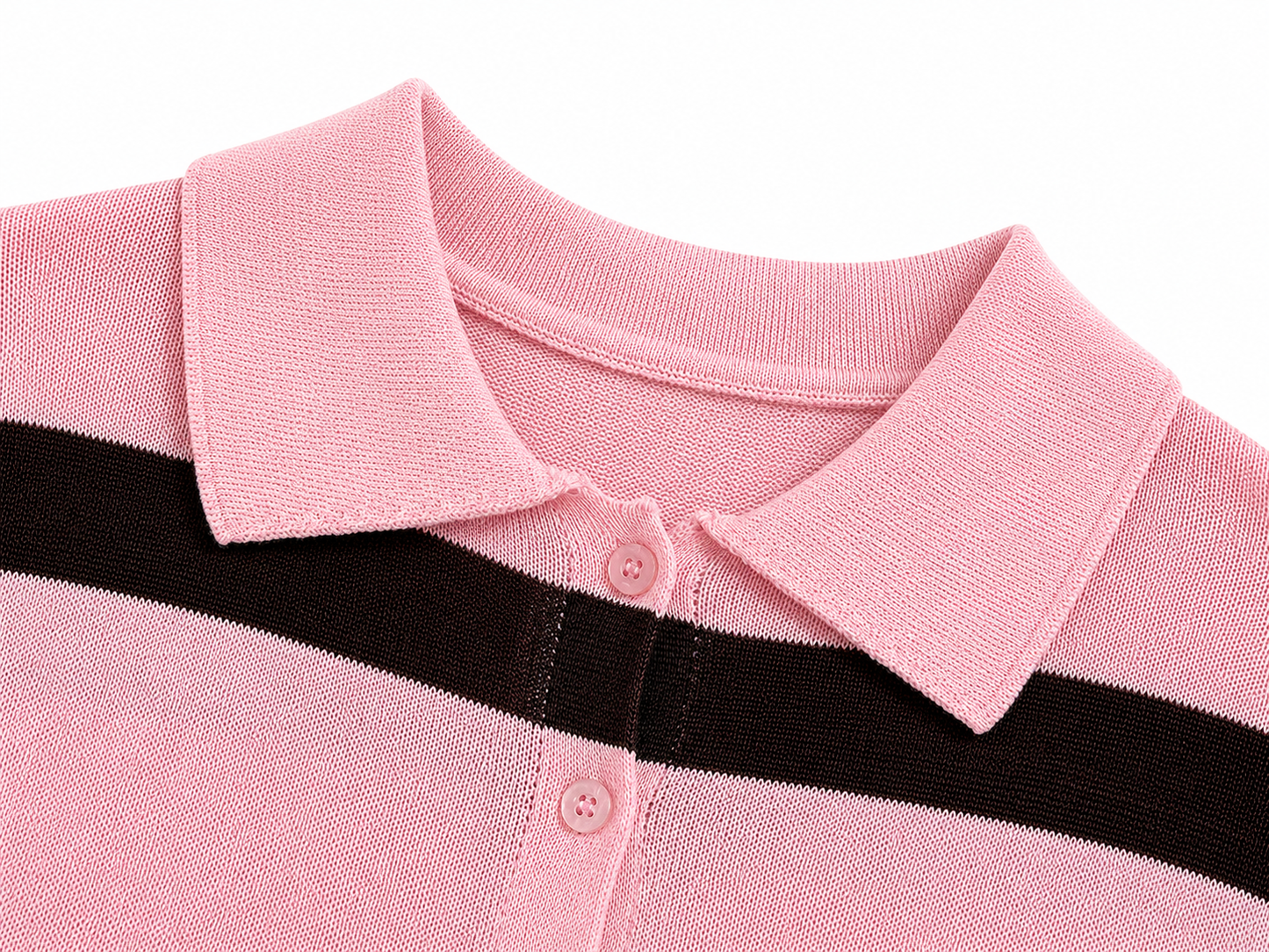 POLO ROSA E MARRONE IN VISCOSA