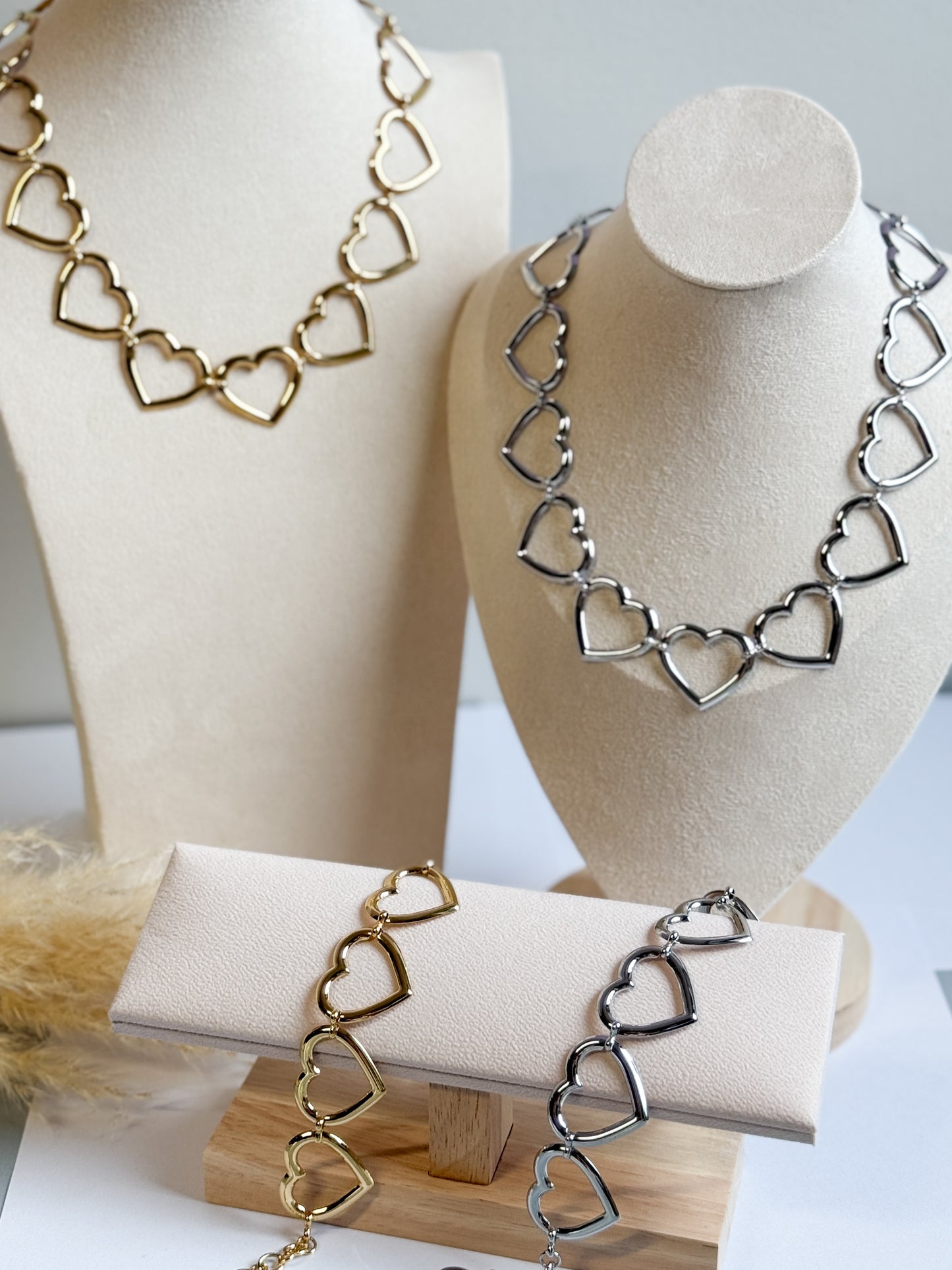 COLLANA INTRECCIO DI CUORI
