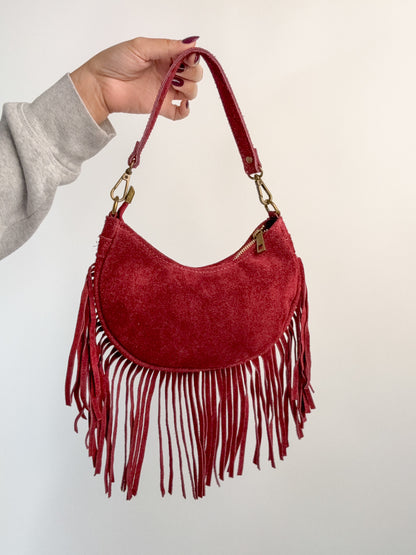 BORSA CAMOSCIO VERA PELLE