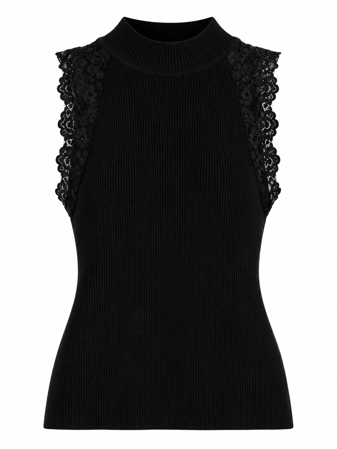 TOP IN MAGLIA CON PIZZO
