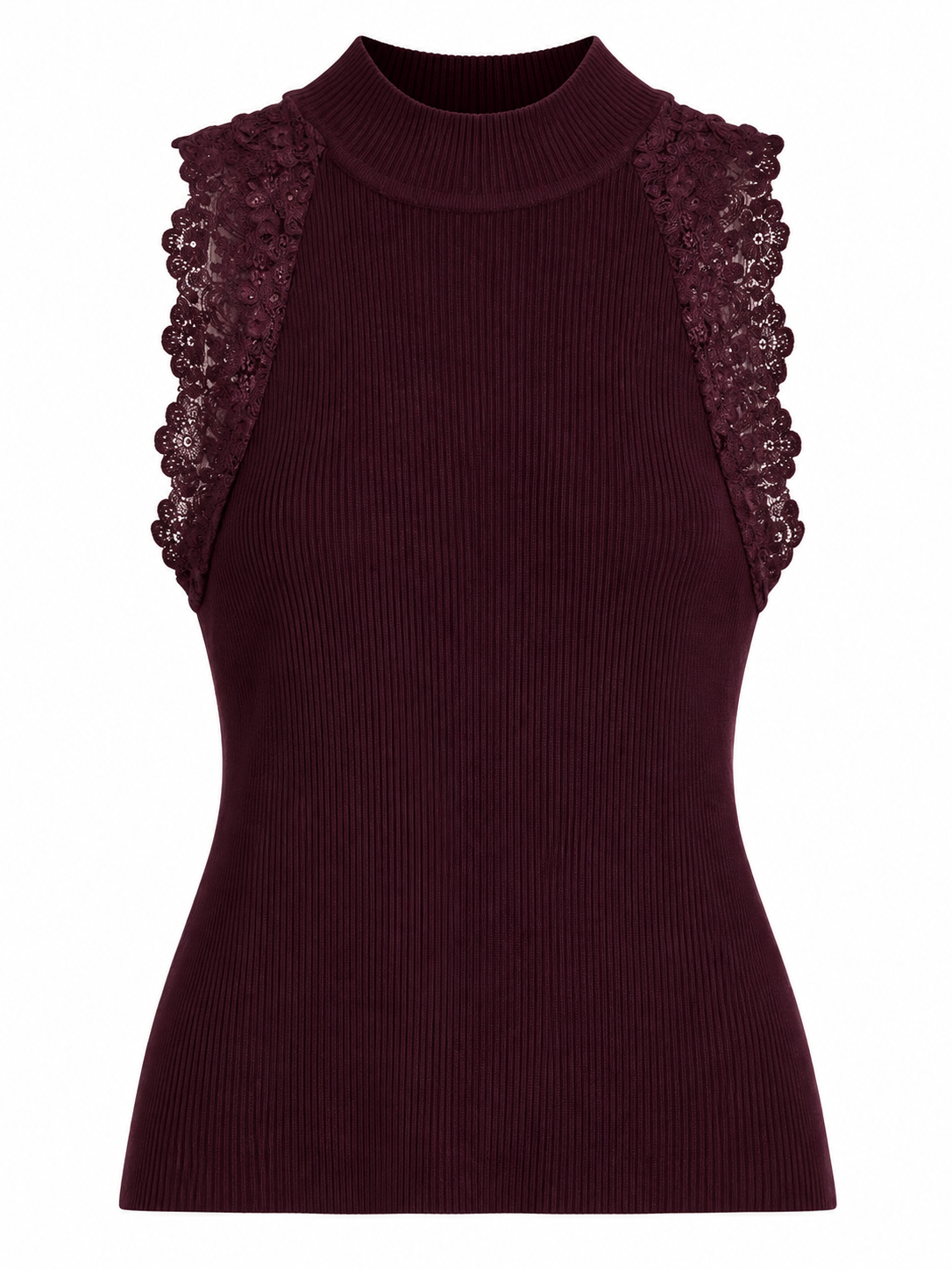 TOP IN MAGLIA CON PIZZO