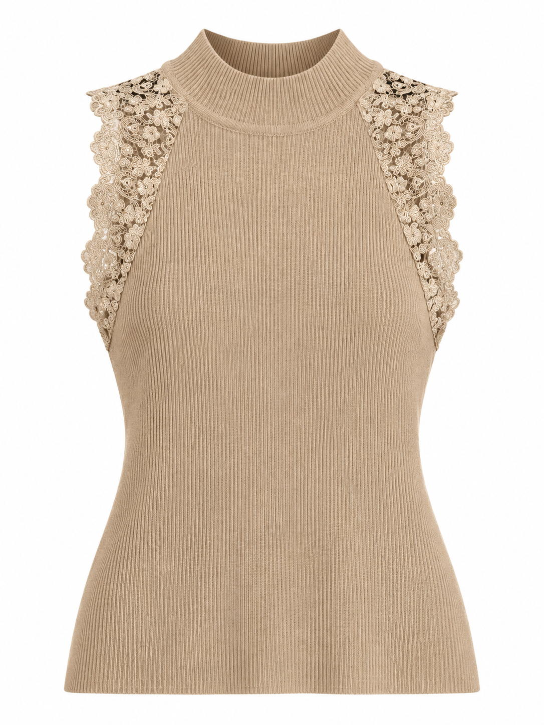 TOP IN MAGLIA CON PIZZO