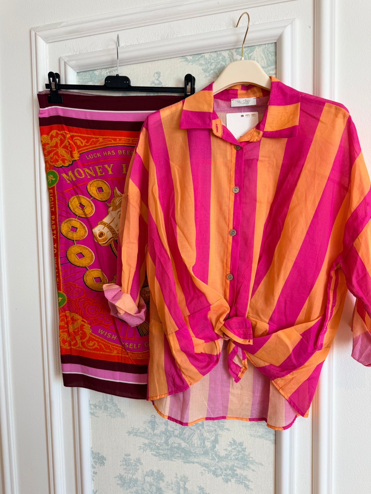 Combo pareo camicia bianca