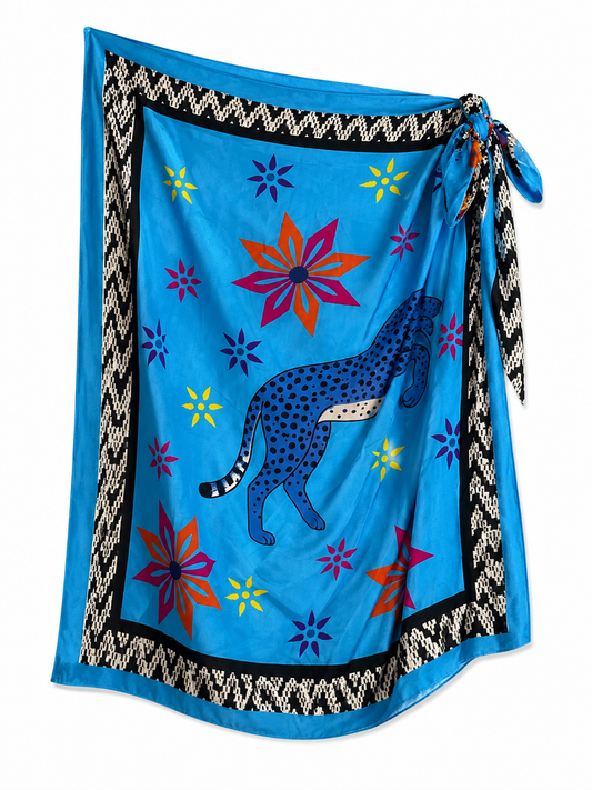PAREO MINI BLUE LEOPARD