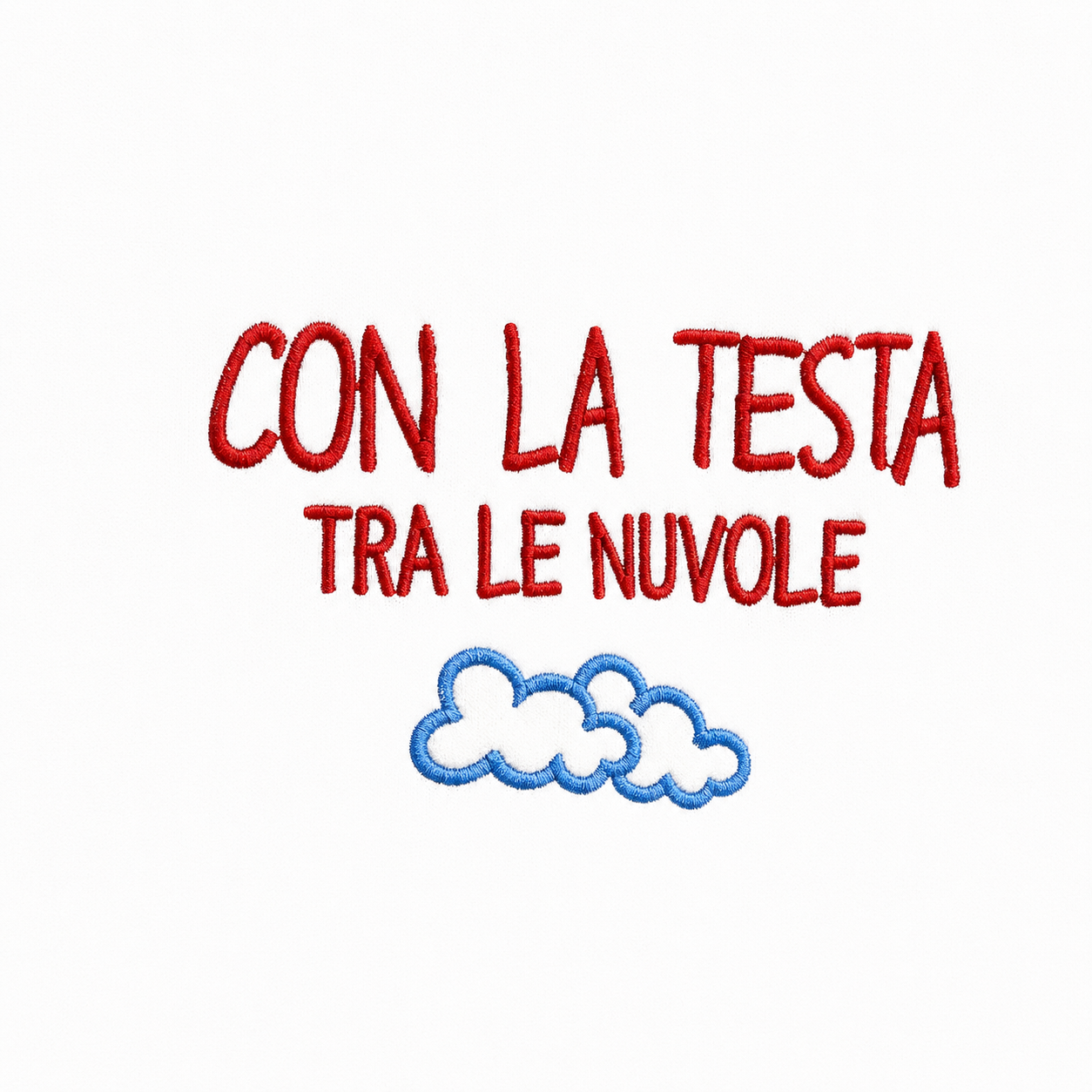 T-SHIRT CON LA TESTA TRA LE NUVOLE