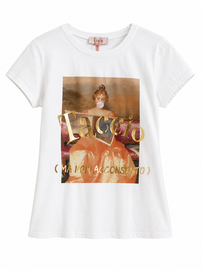 T-SHIRT SLIM “taccio ma non acconsento”