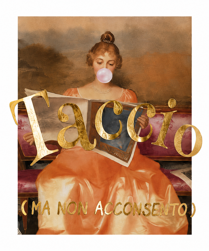 T-SHIRT SLIM “taccio ma non acconsento”